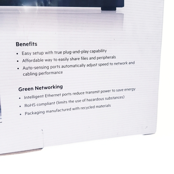 Belkin 5-Port 10/100 Mbps Wired Network Ethernet Switch F4G0500 New Sealed - Picture 6 of 12